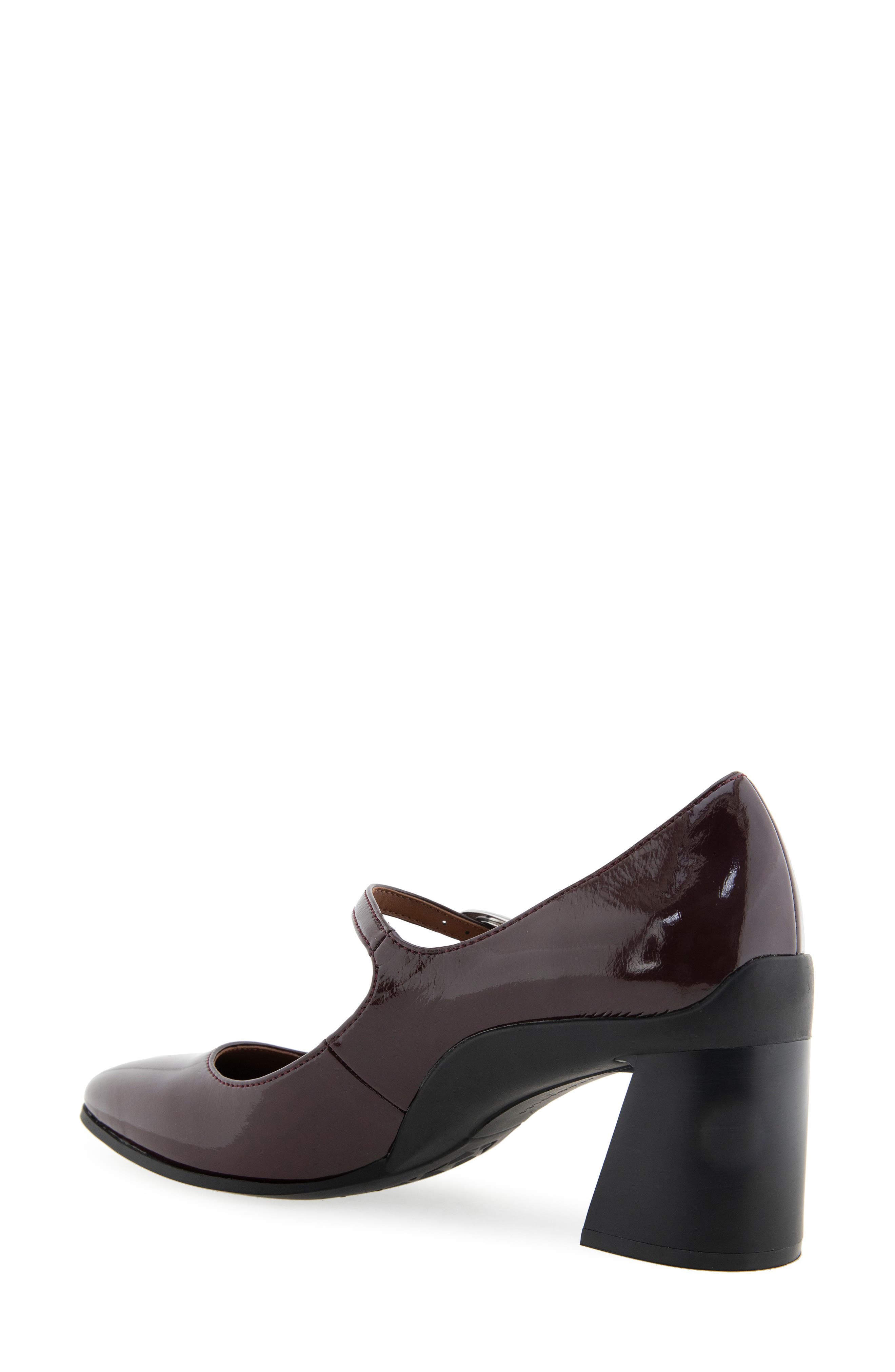 Cali Mary Jane Pump, Alternate, color, MERLOT CRINKLE FAUX LEATHER
