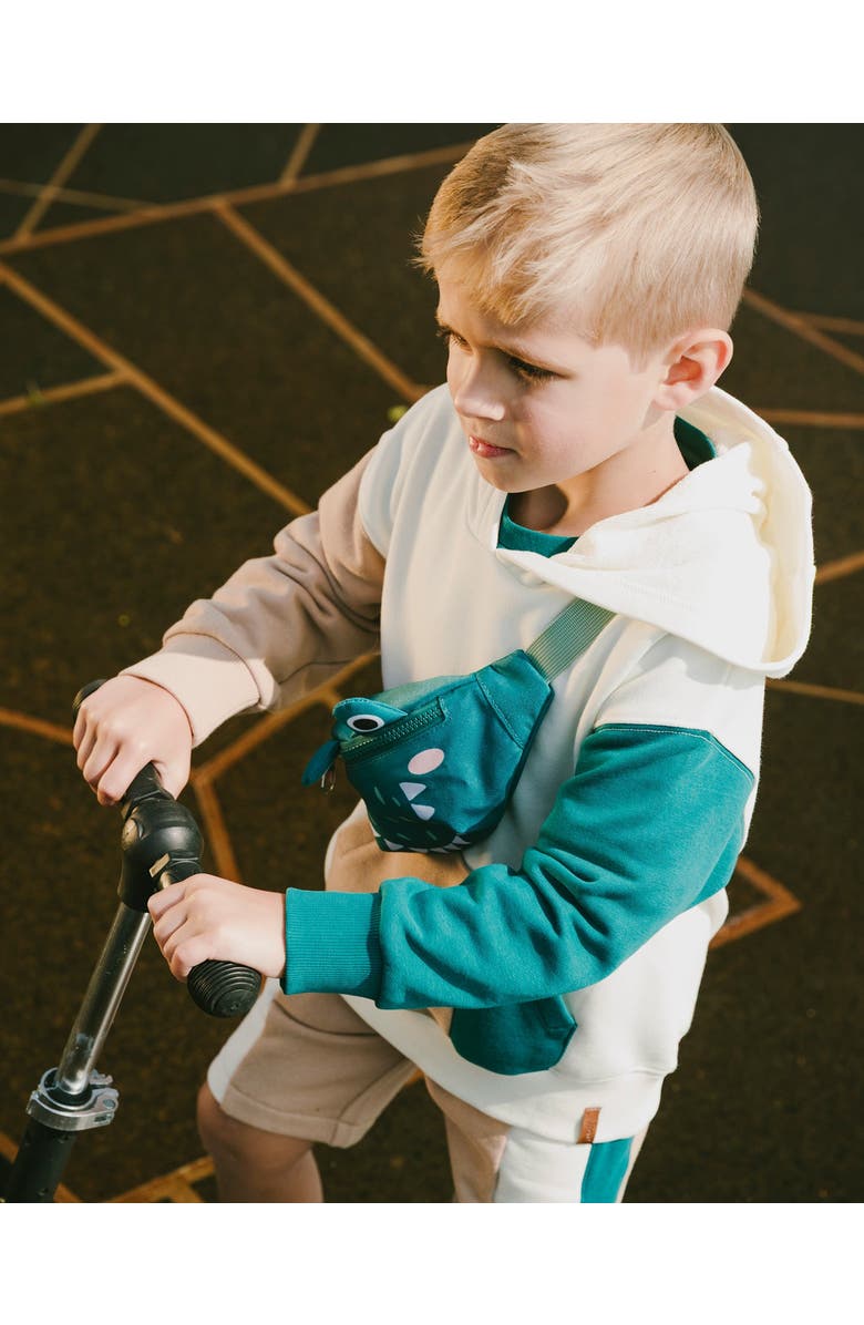 Deux par Deux Long Sleeve French Terry Hoodie, Alternate, color, Off-White