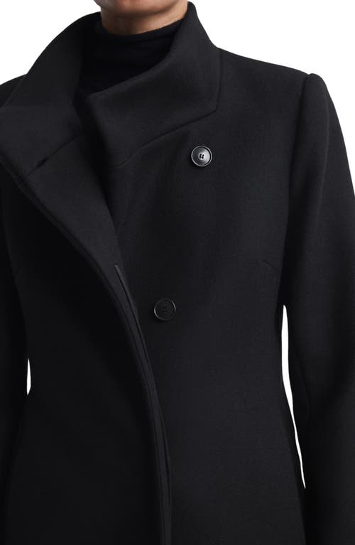 Reiss Mia Wool Blend Coat In Black