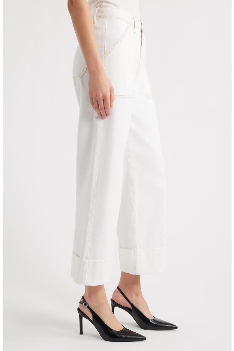 The Utility Cuff Wide Leg Jeans, Alternate, color, AU NATURAL CLEAN