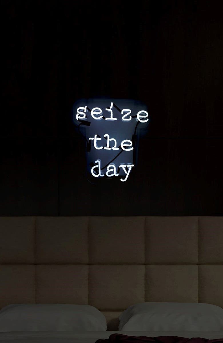 Oliver Gal Seize The Day Neon Sign, Alternate, color, 