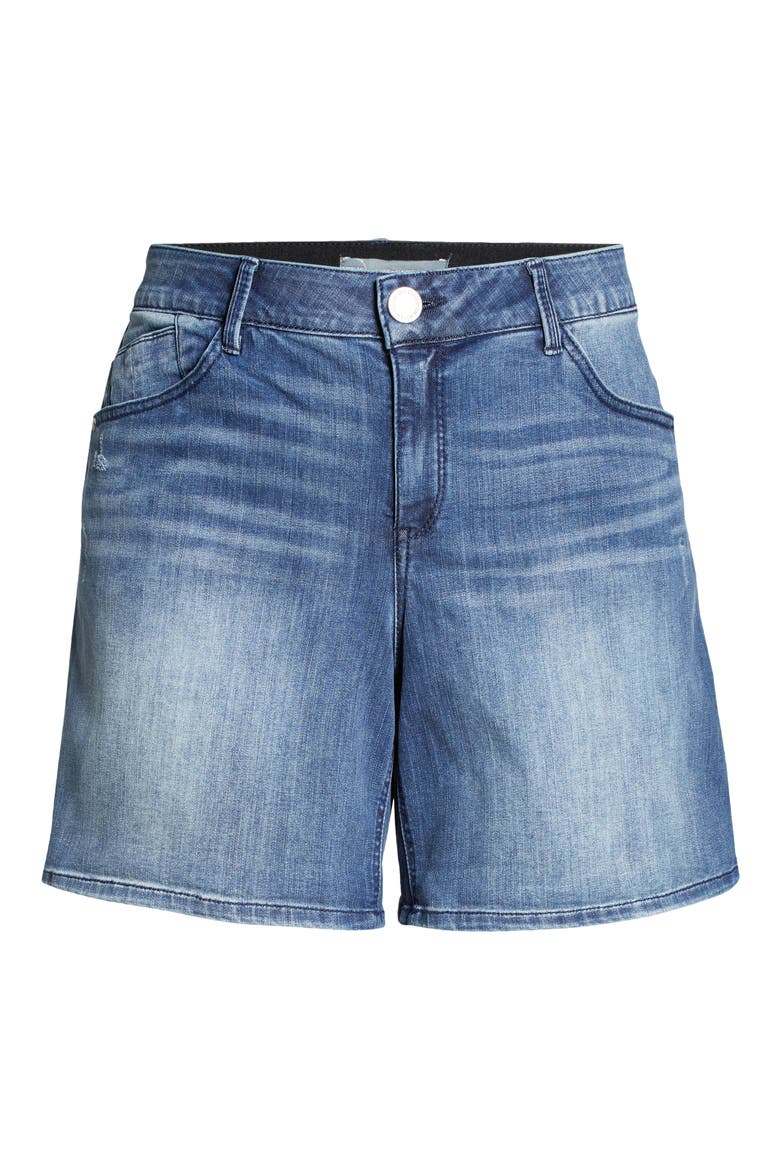 'Ab'Solution High Waist Denim Shorts (Nordstrom Exclusive), Alternate, color, BLUE ARTIS