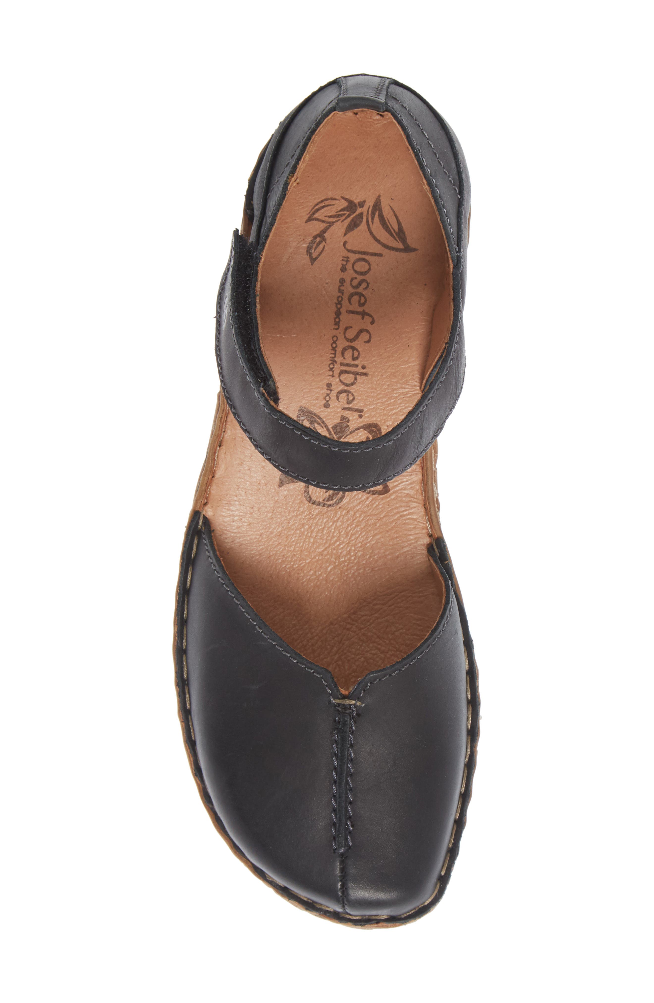 Josef Seibel Rosalie 42 Wedge Pump, Alternate, color, Black Leather