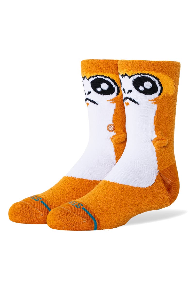 Stance Kids' Star Wars<sup>®</sup> Porg Crew Socks, Main, color, Brown