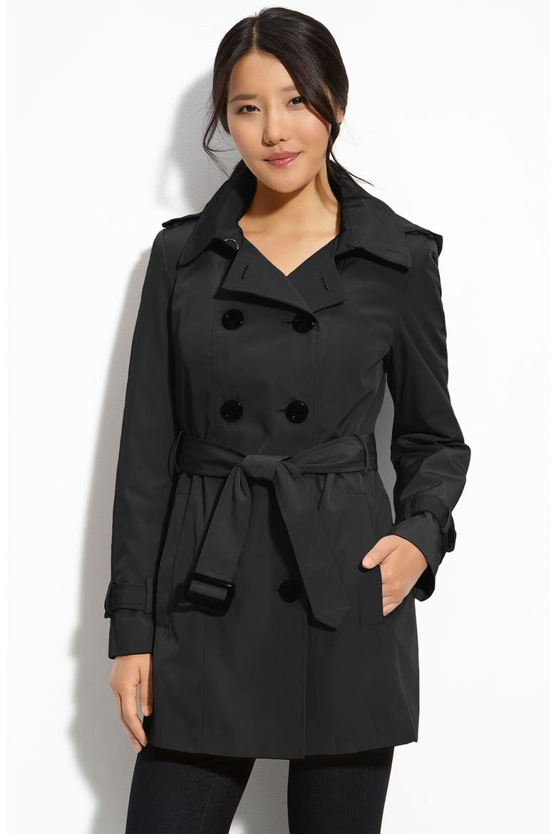 Trench with Zip Out Lining, Main, color, BLACK
