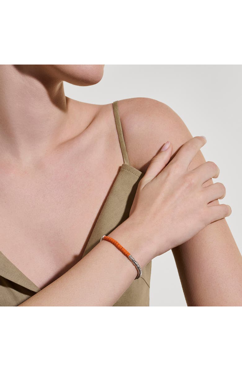 John Hardy Heishi Bracelet, Alternate, color, Silver/ Orange