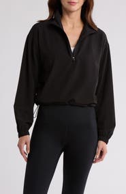 90 DEGREE BY REFLEX Andrea Mini Seersucker Crop Pullover