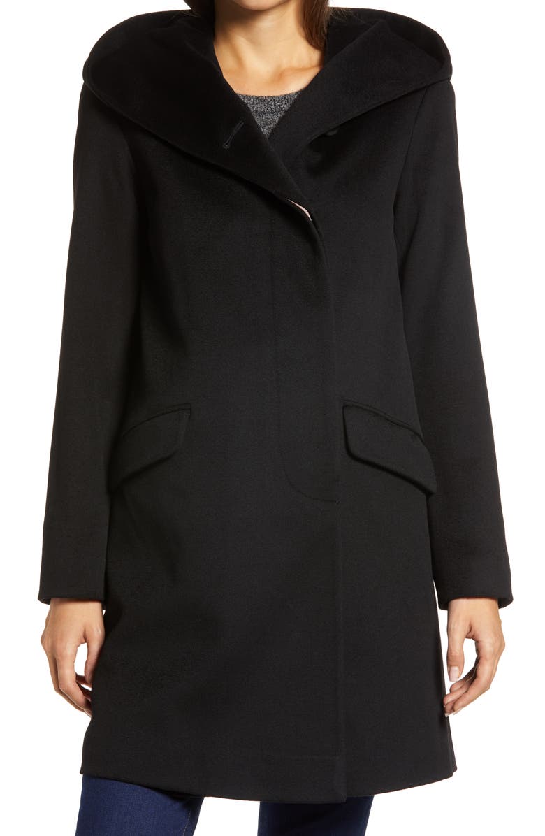 Mycra Pac Fleurette Hooded Wool Coat, Main, color,
