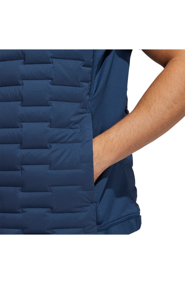 adidas Golf First Guard Quilted Golf Vest, Alternate, color, Crew Navy