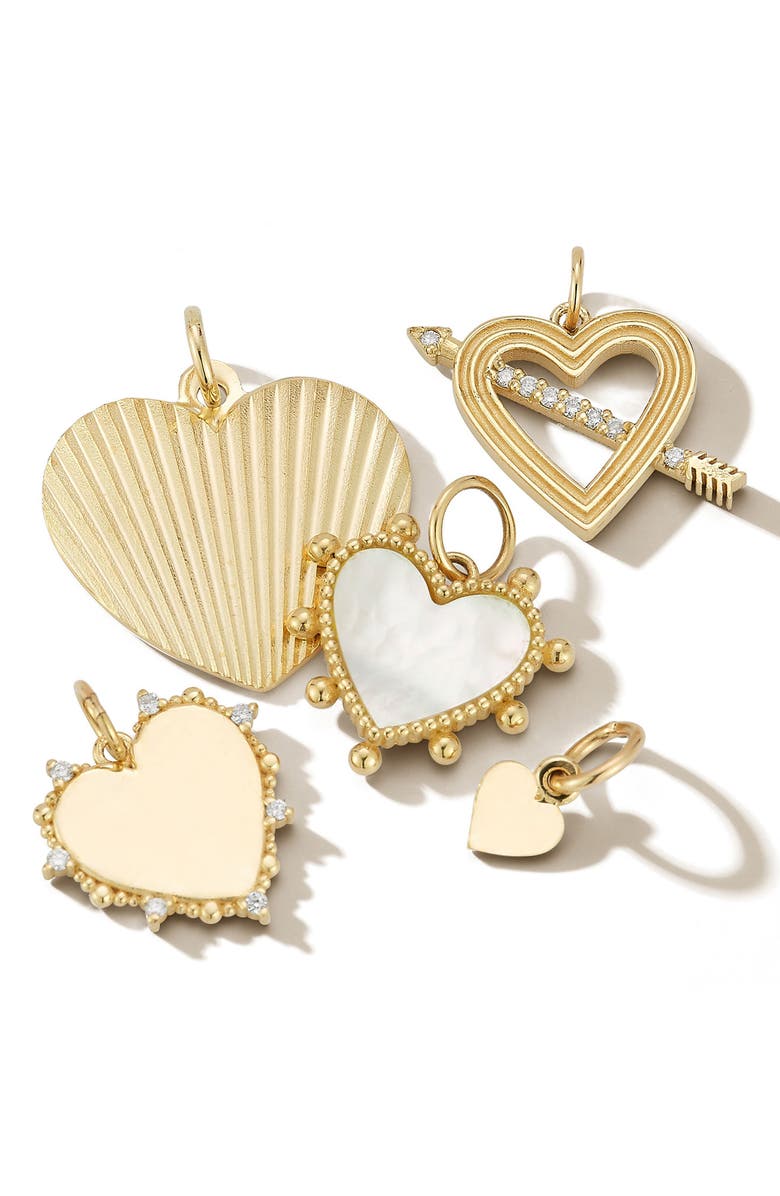 Ember Fine Jewelry 14K Gold Heart Charm, Alternate, color, Gold