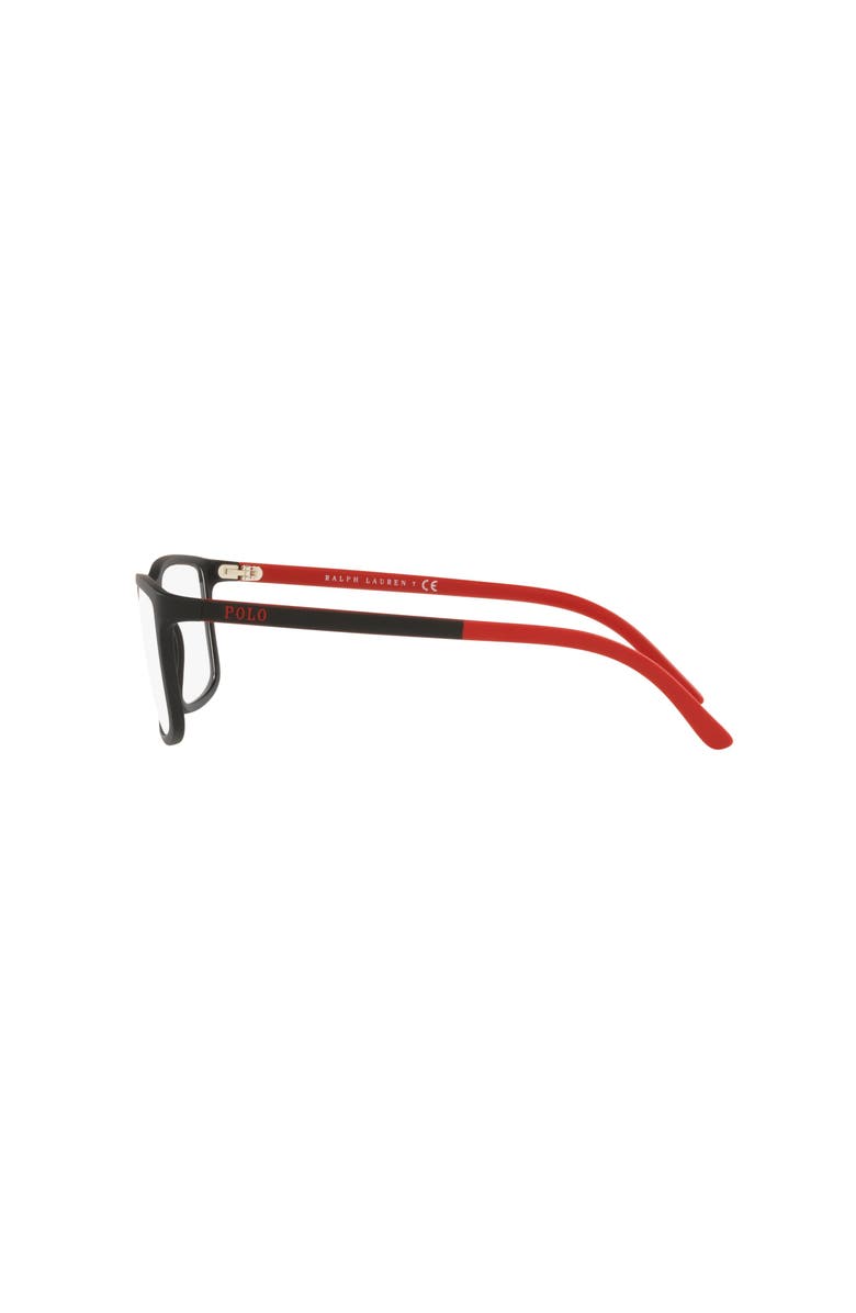 Polo Ralph Lauren 53mm Rectangle optical glasses, Alternate, color, Black