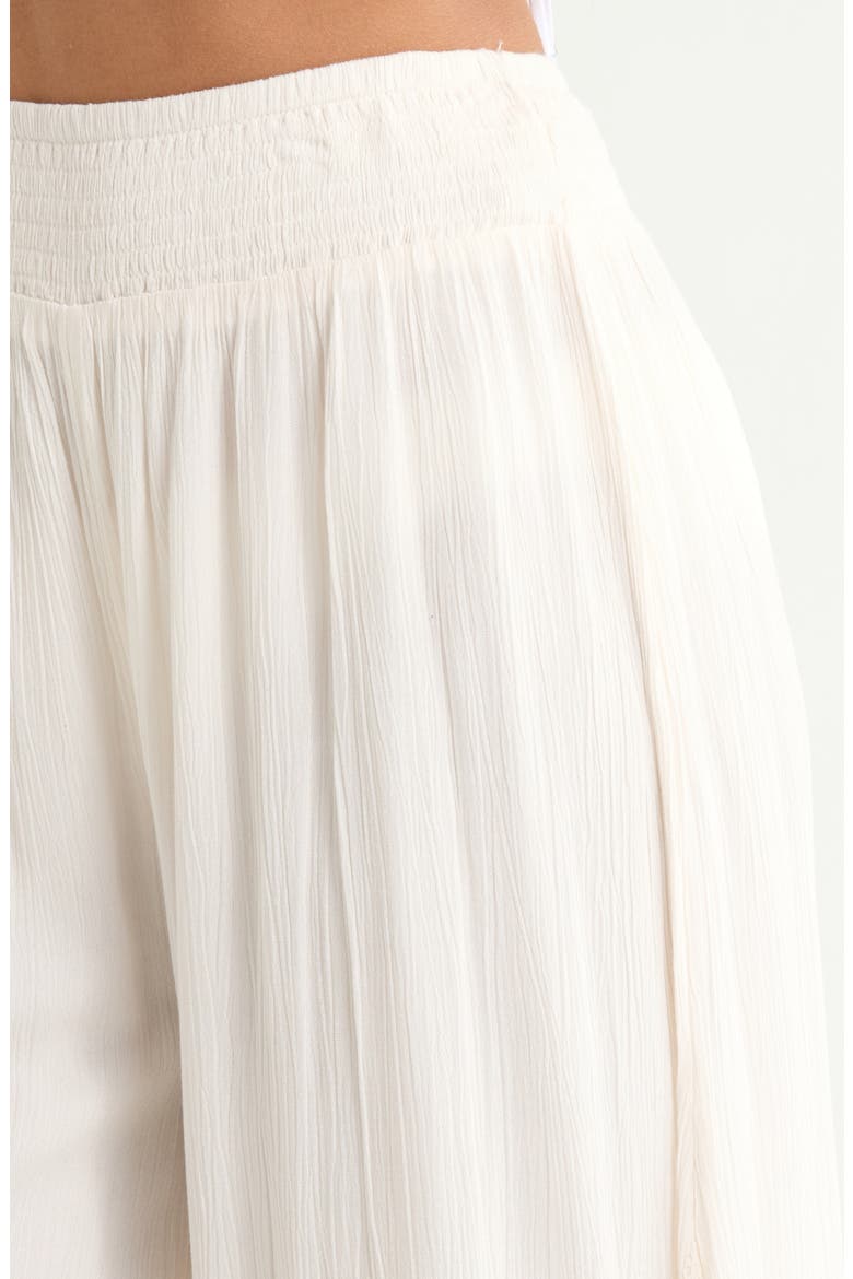 Lace Panel Wide Leg Cover-Up Pants, Alternate, color, OFF WHITE