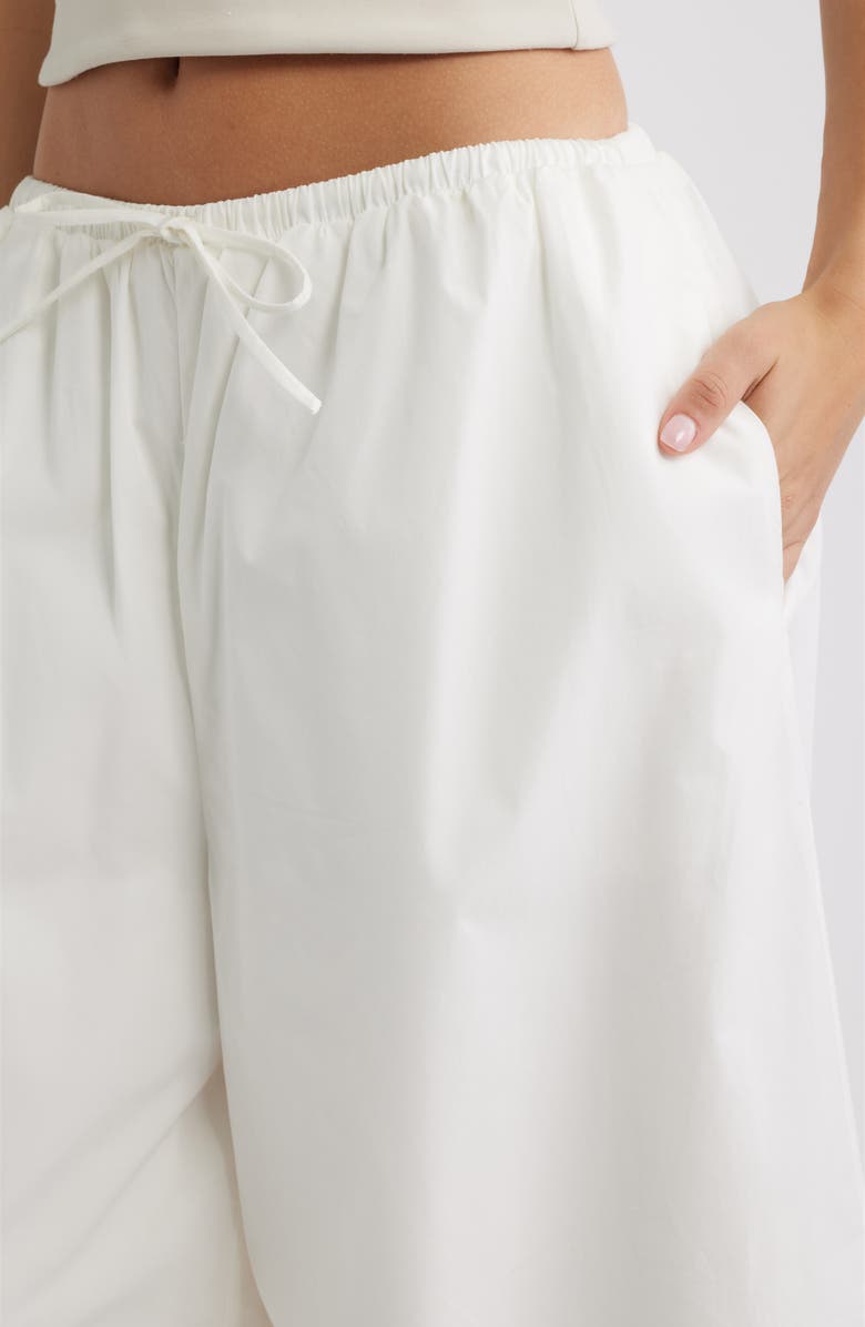 HOUSE OF CB Jae Stretch Cotton Wide Leg Pants, Alternate, color, White