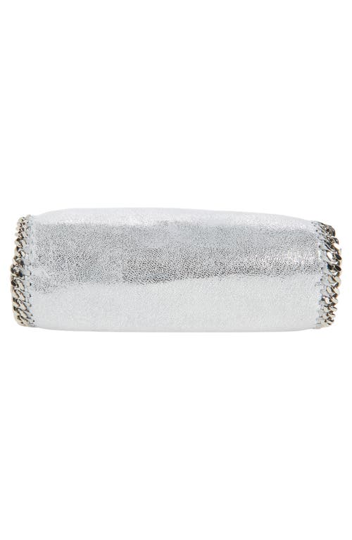Stella Mccartney Mini Falabella Metallic Faux Leather Tote In Silver