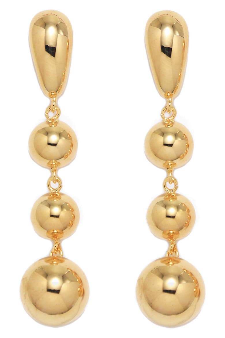 Ball Drop Statement Earrings, Main, color, GOLD