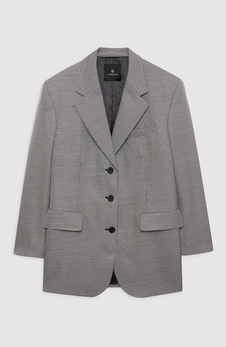 ANINE BING Sara Houndstooth Blazer, Alternate, color, 