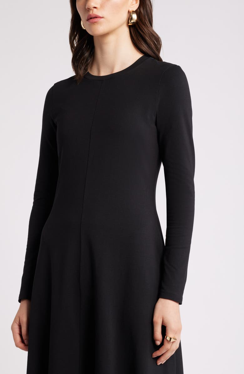 Nordstrom Long Sleeve Crewneck Maxi Dress, Alternate, color, 