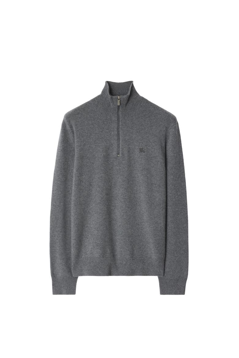 Cashmere Blend Half-zip Sweater, Alternate, color, Grey