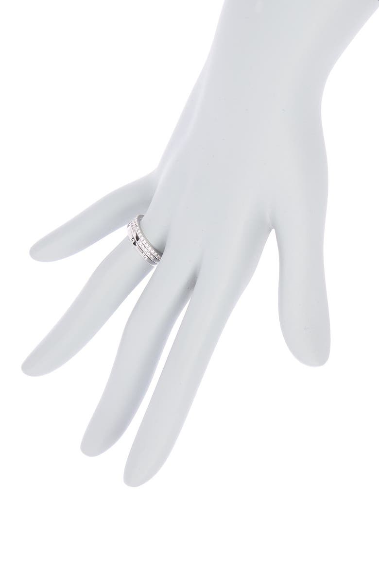 Stackable CZ Rings - Set of 3, Alternate, color, CLEAR- SILVER