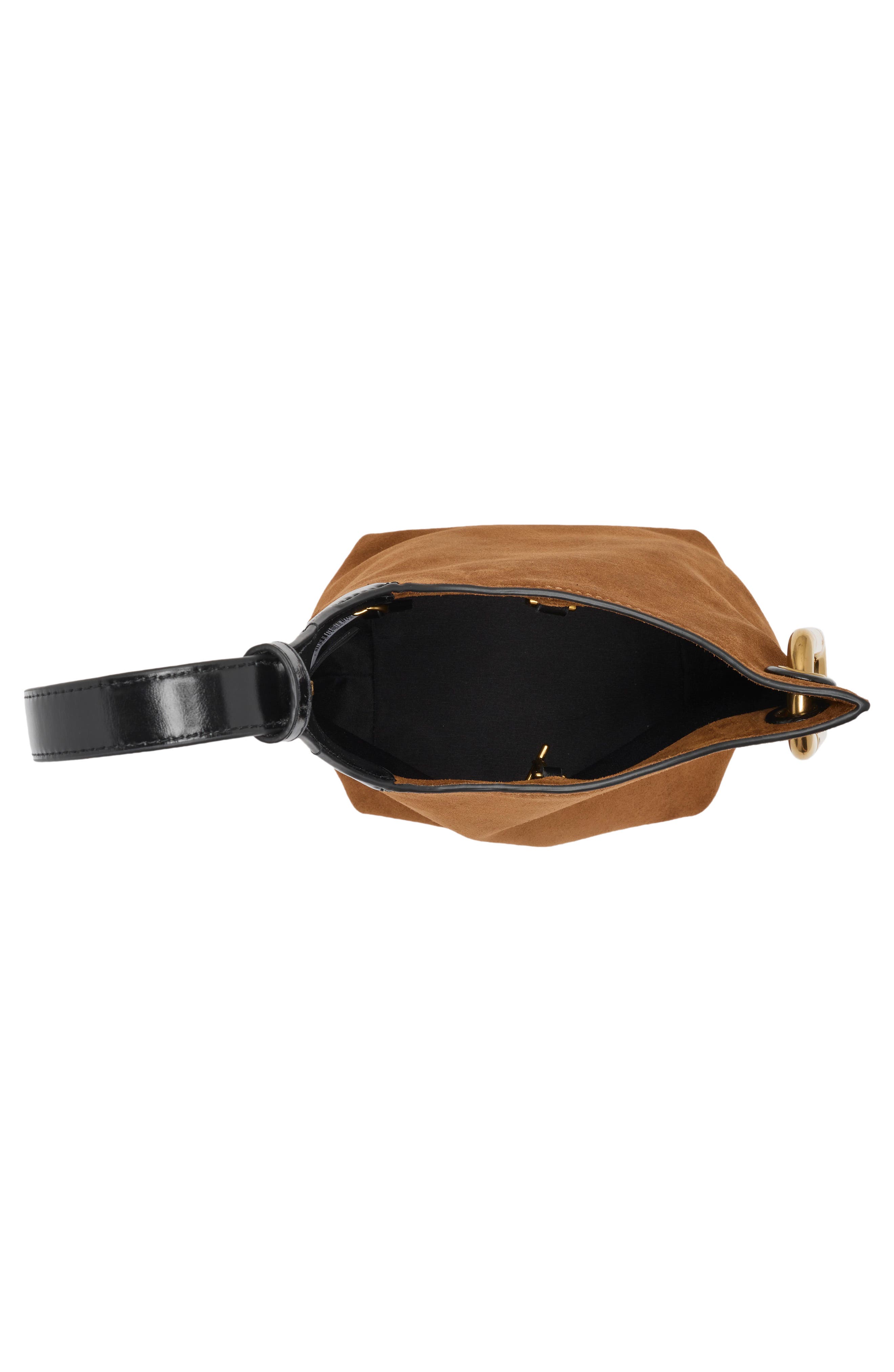 The Juliette Small Suede Bucket Bag, Alternate, color, COPPER