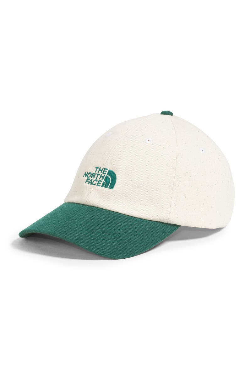 The North Face The Norm Baseball Cap, Main, color, Hunter Green/ White Dune