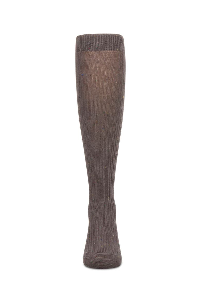 Thin Ribbed Speckled Knee High, Alternate, color, Charcoal