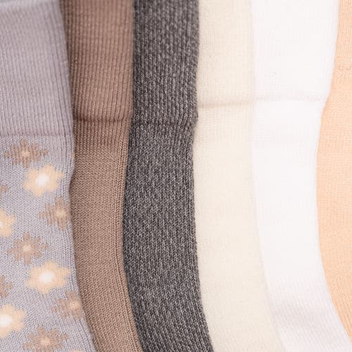 Muk Luks Whisper Soft Crew Socks 6 Pair Pack In Multi