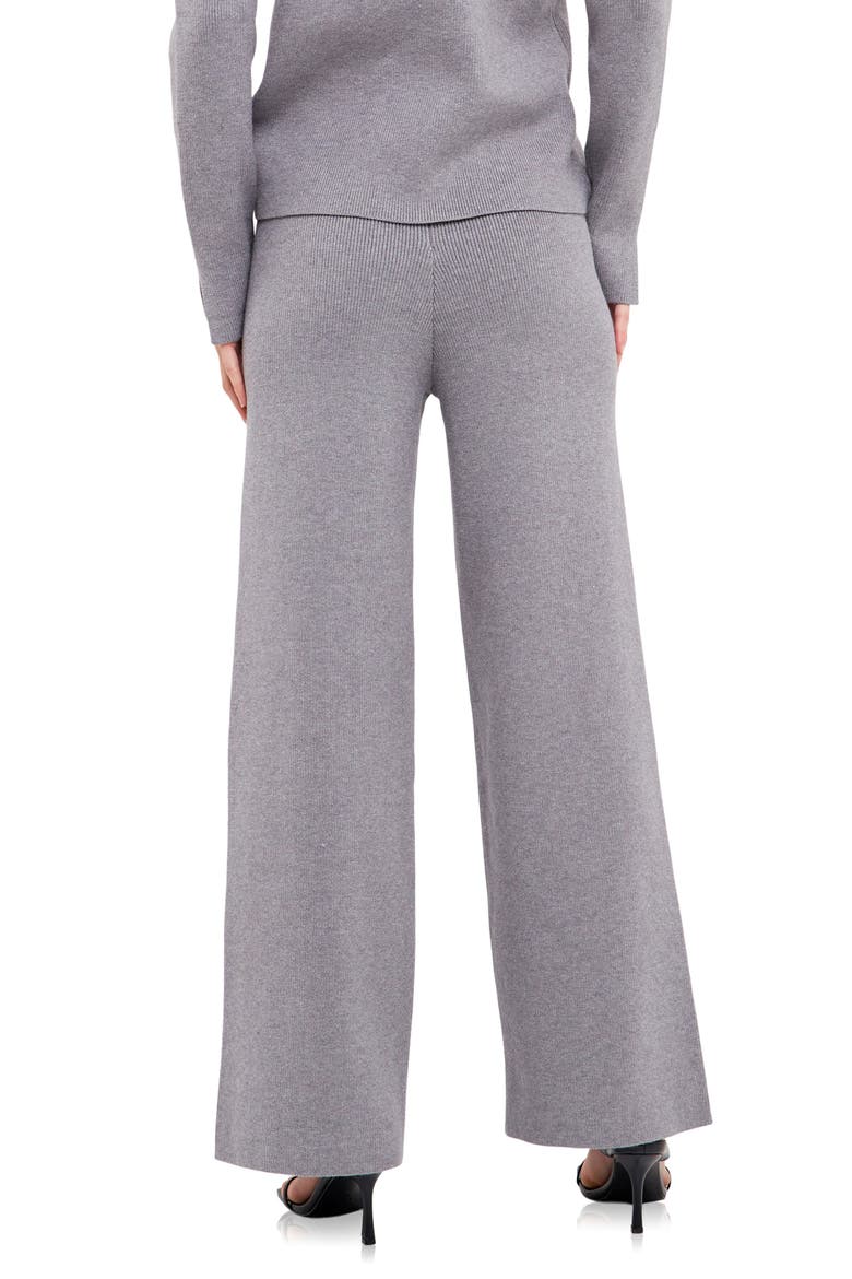 Wide Leg Knit Pants, Alternate, color, GREY