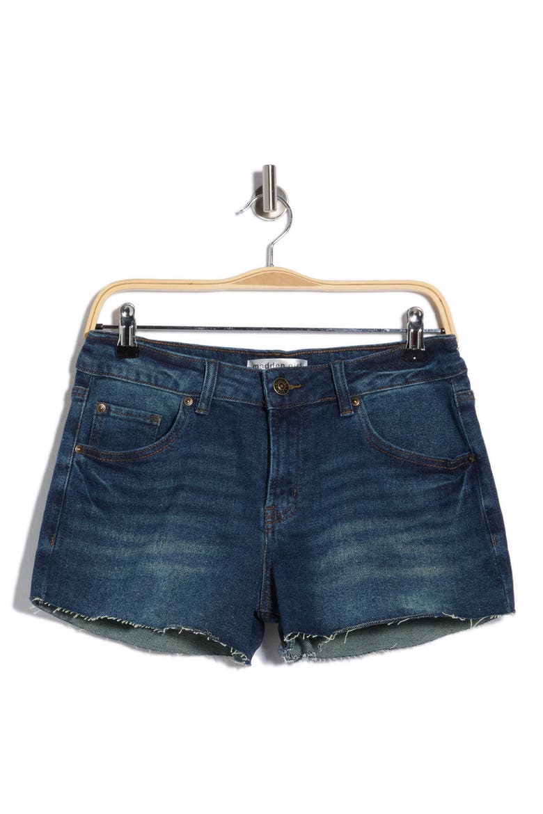 Raw Hem Shorts, Alternate, color, DARK WASH