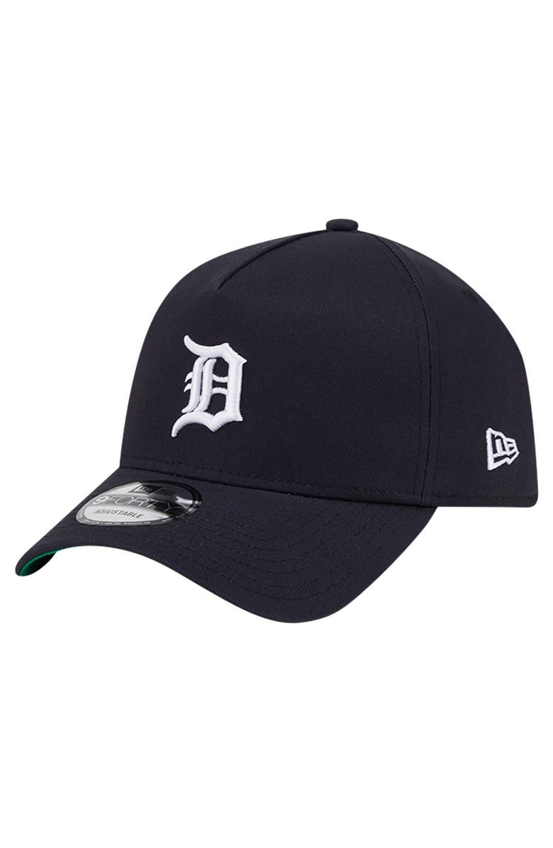 New Era Men's New Era Navy Detroit Tigers Team Color A-Frame 9FORTY Adjustable Hat, Main, color,