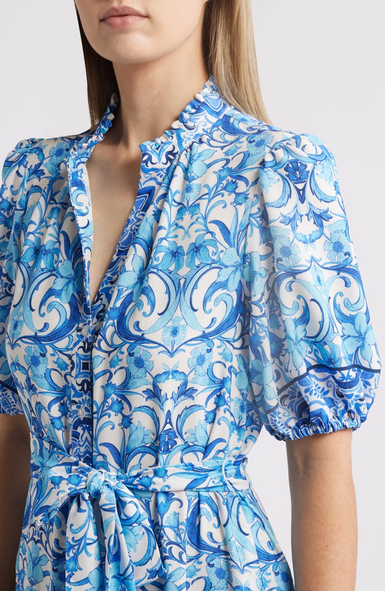 Julia Jordan Printed Puff Sleeve Tiered Maxi Dress, Alternate, color, 