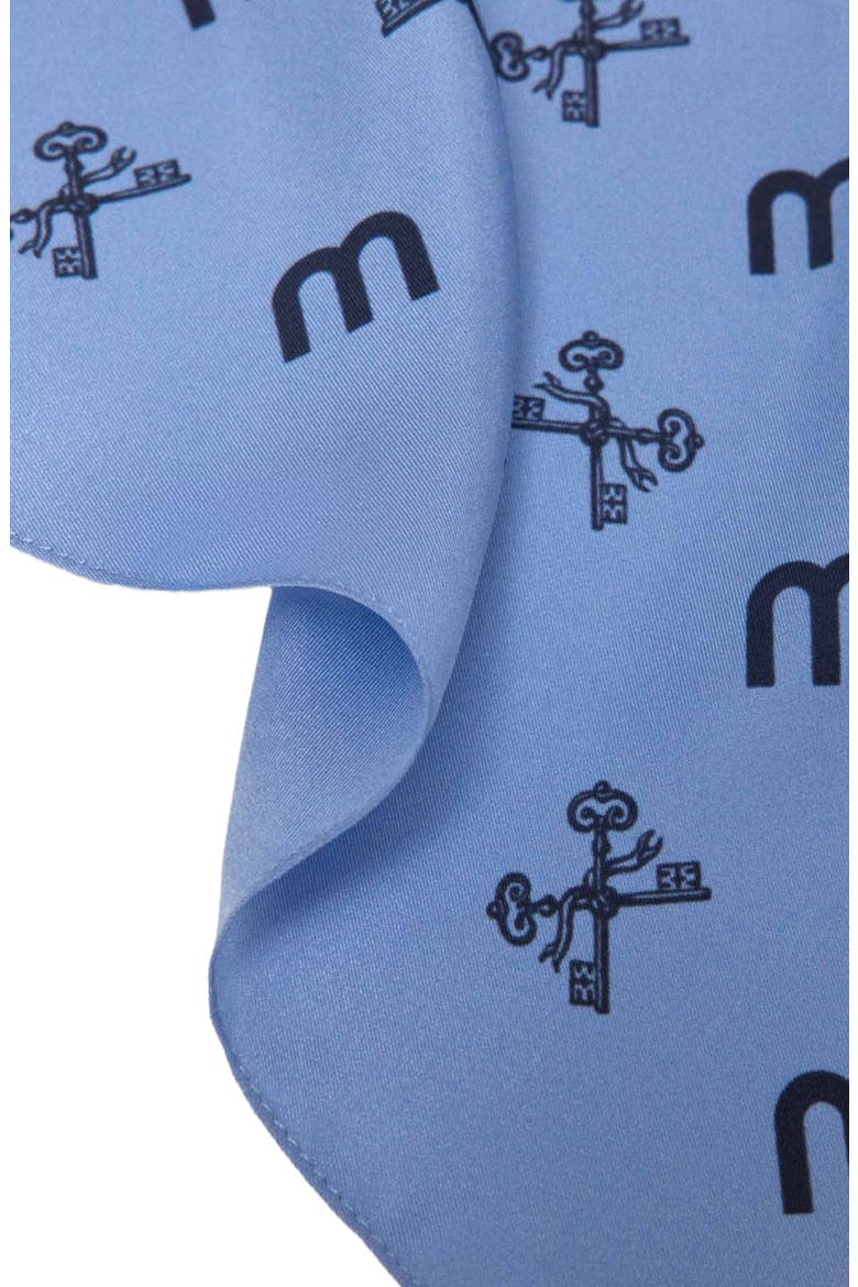 Equestrian motif silk scarf, Alternate, color, Blue