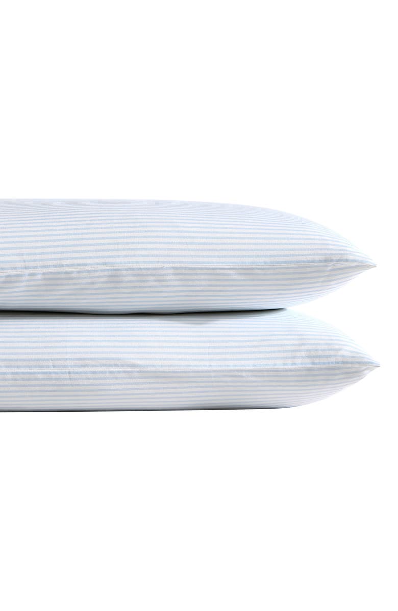 Laura Ashley Ramona Cotton Sateen Pillowcase Set, Main, color, Blue