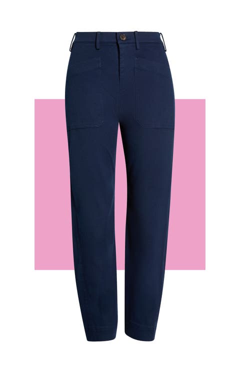 SPANXsupersmooth™ Stretch Cotton Twill Barrel Leg Pants