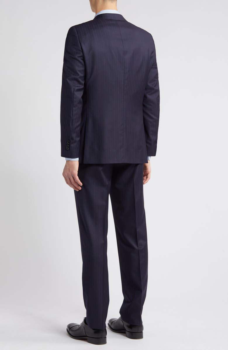 Heritage Gold Navy Self Stripe Wool Suit, Alternate, color, 