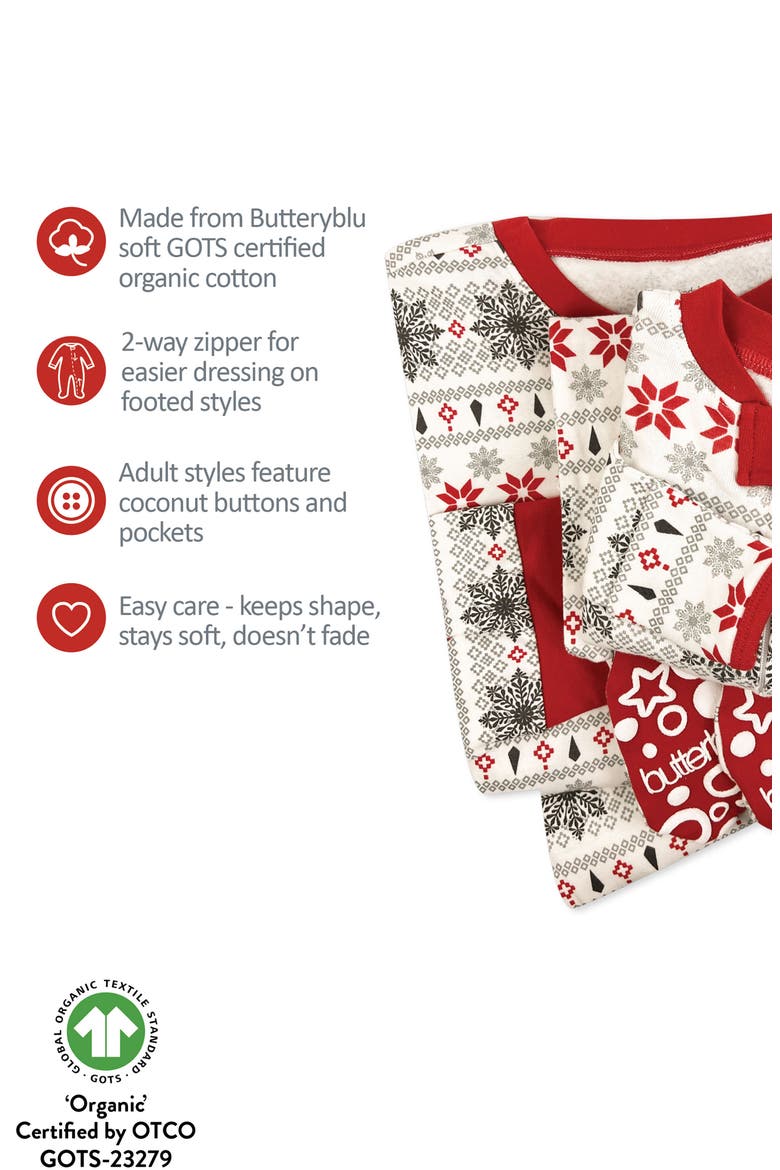 Cruz Snug Fit Footed Pajamas, Alternate, color, NORDIC FAIR ISLE IVORY