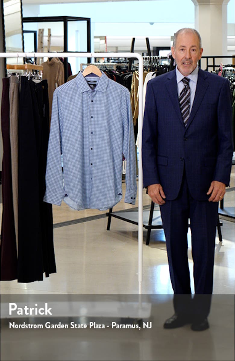 Squiggle Geometric Print Performance Dress Shirt, sales video thumbnail