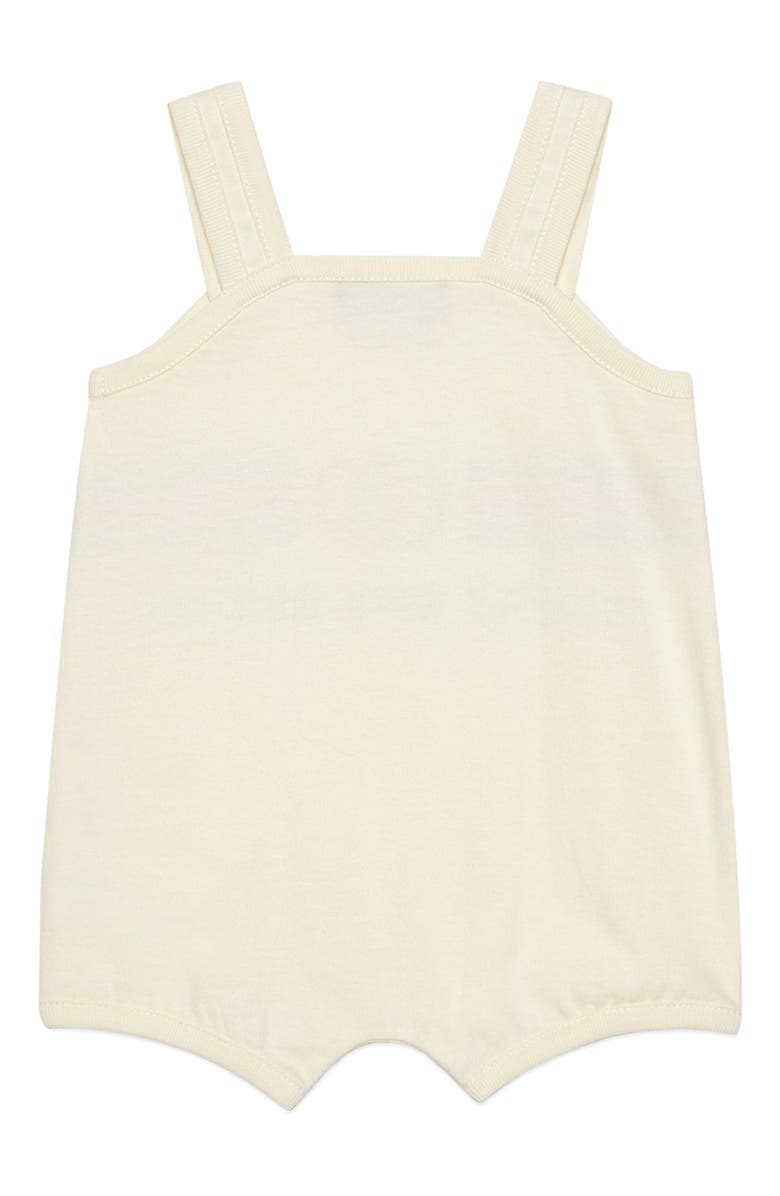 Gucci Friendly with Monsters Logo Cotton Romper, Hat & Bib Set, Alternate, color,