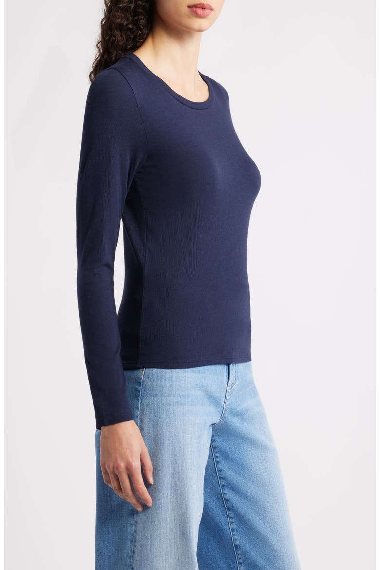 Stretch Organic Cotton Blend T-Shirt, Alternate, color, INK