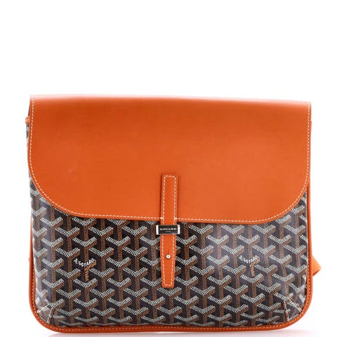 Coursier Messenger Bag Coated Canvas and Leather