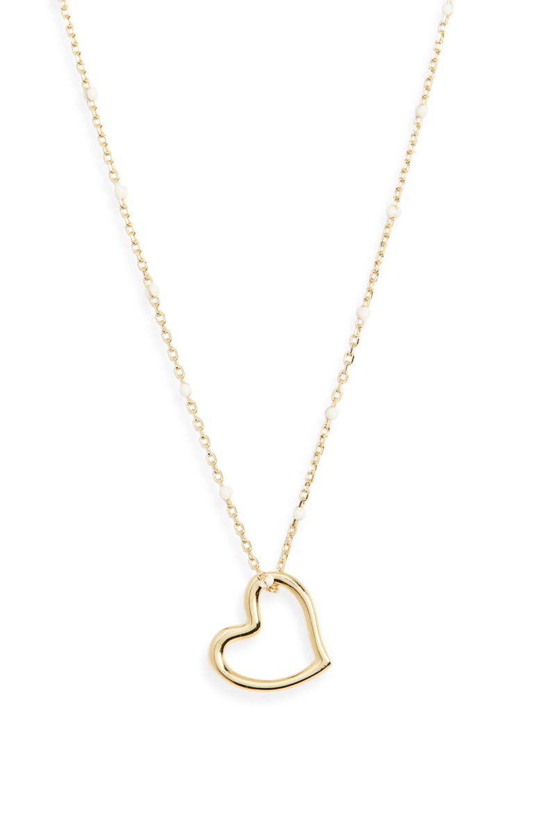 ARGENTO VIVO Open Heart Pendant Necklace, Main, color, Gold