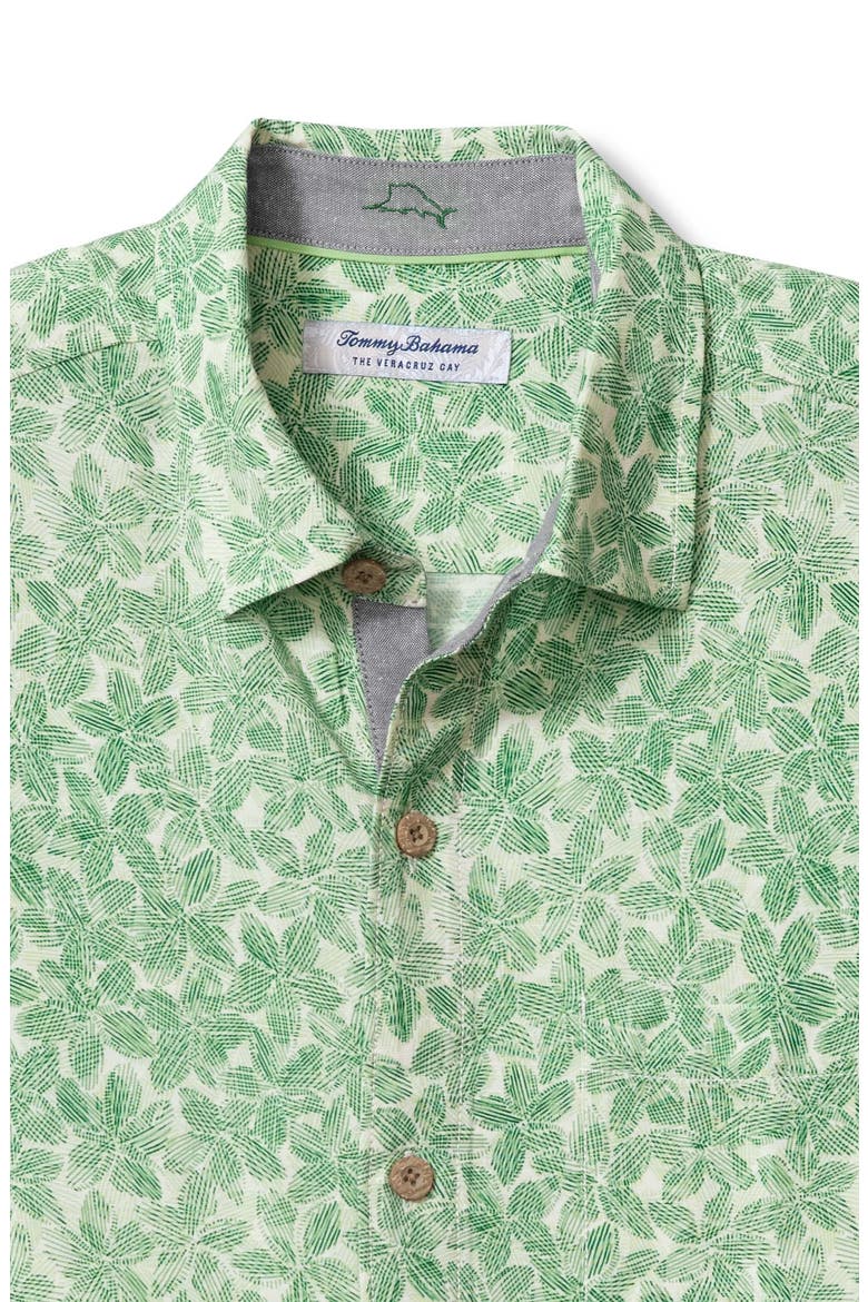 Veracruz Cay Sand Dollar Short Sleeve Button-Up Shirt, Alternate, color, CUCUMBER SALAD