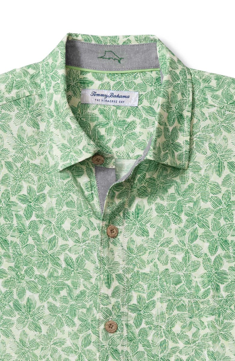Tommy Bahama Veracruz Cay Sand Dollar Short Sleeve Button-Up Shirt, Alternate, color, Cucumber Salad