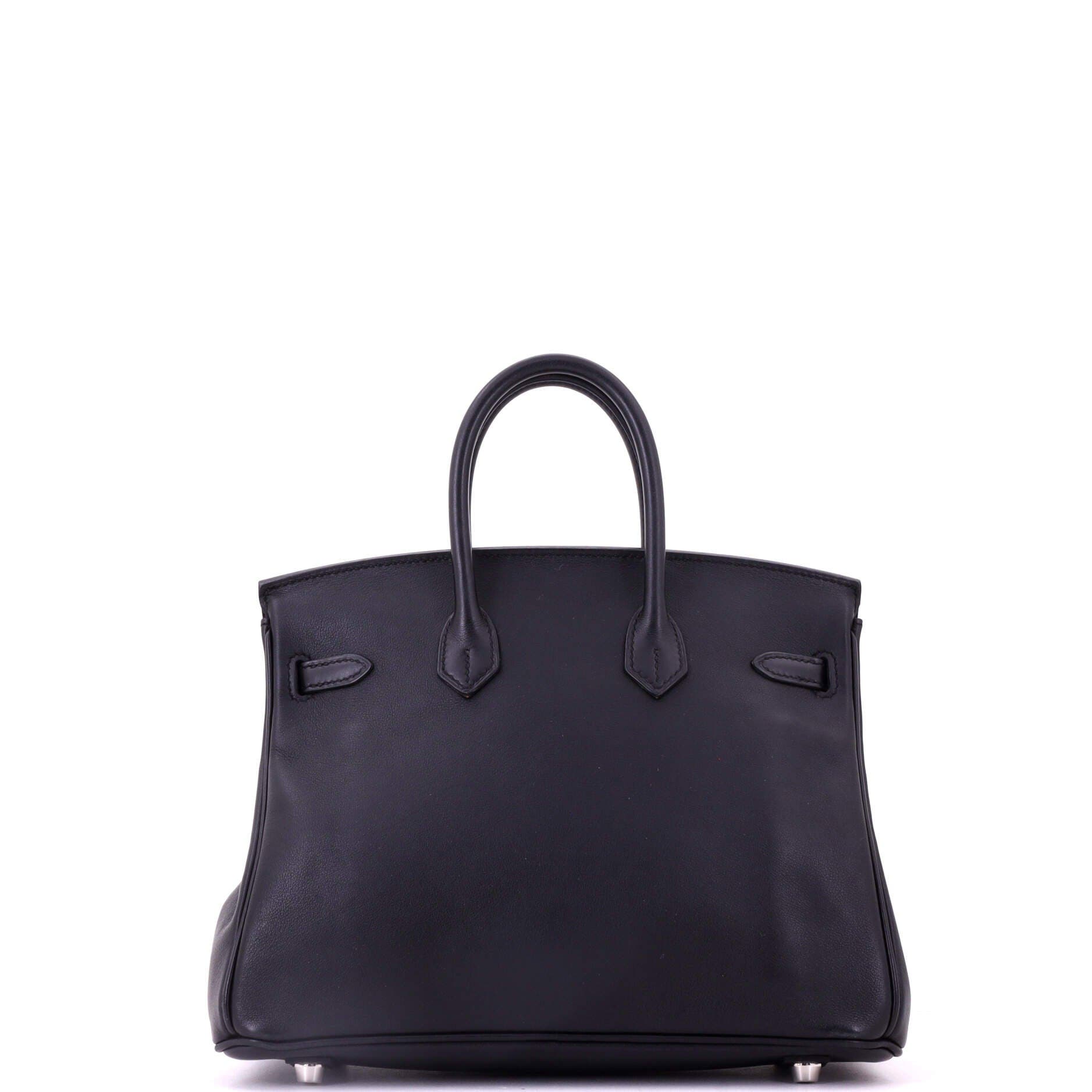 Birkin Handbag Black Swift with Palladium Hardware 25, Alternate, color, Black