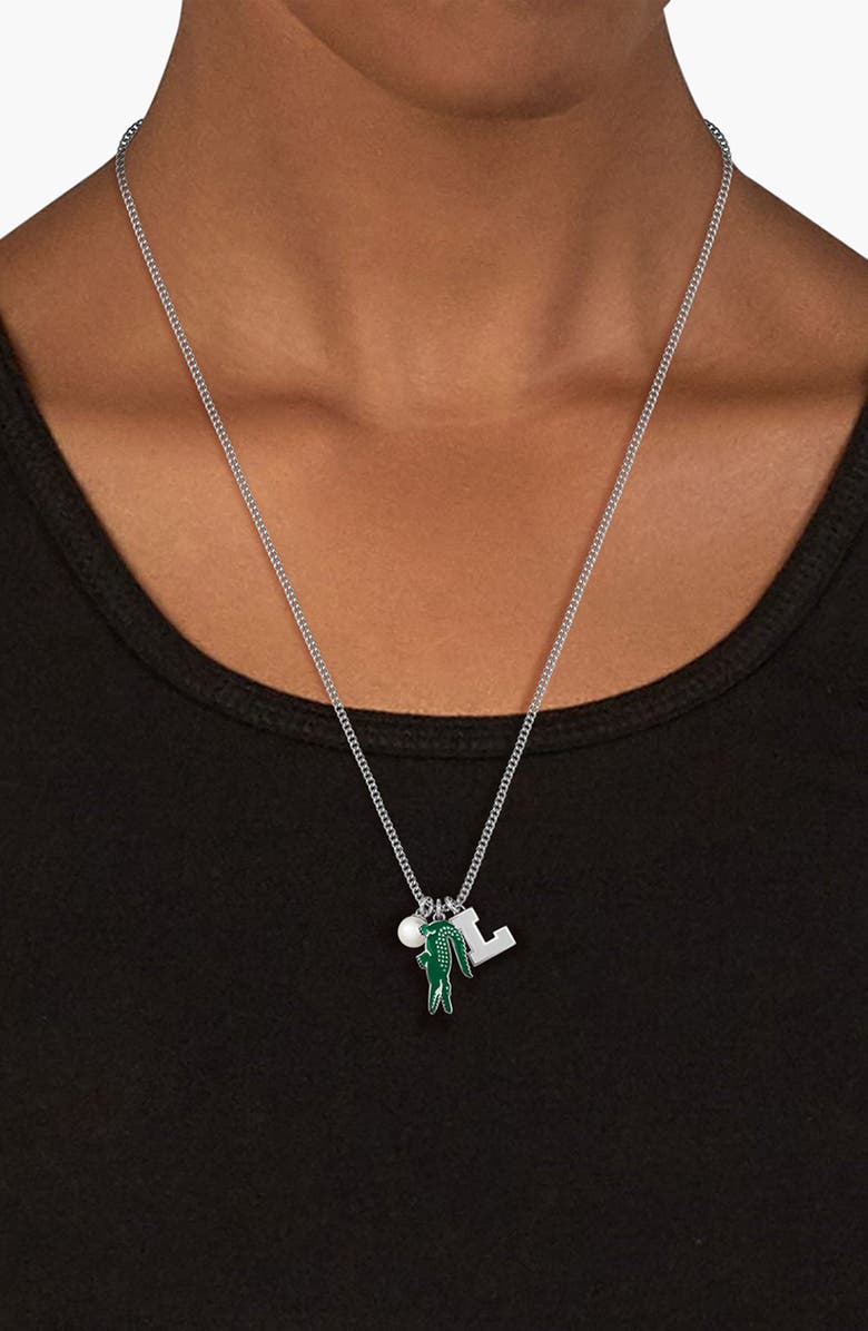 Lacoste Men's Umpire Necklace, Alternate, color, Silver