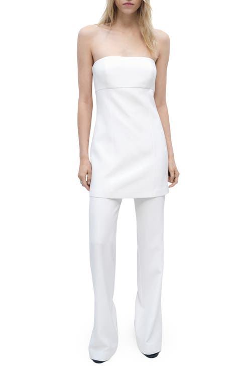 Strapless Overlay Flare Jumpsuit