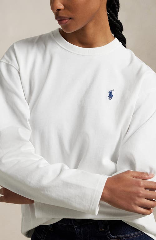 Polo Ralph Lauren Long Sleeve Cotton Jersey T-shirt In White