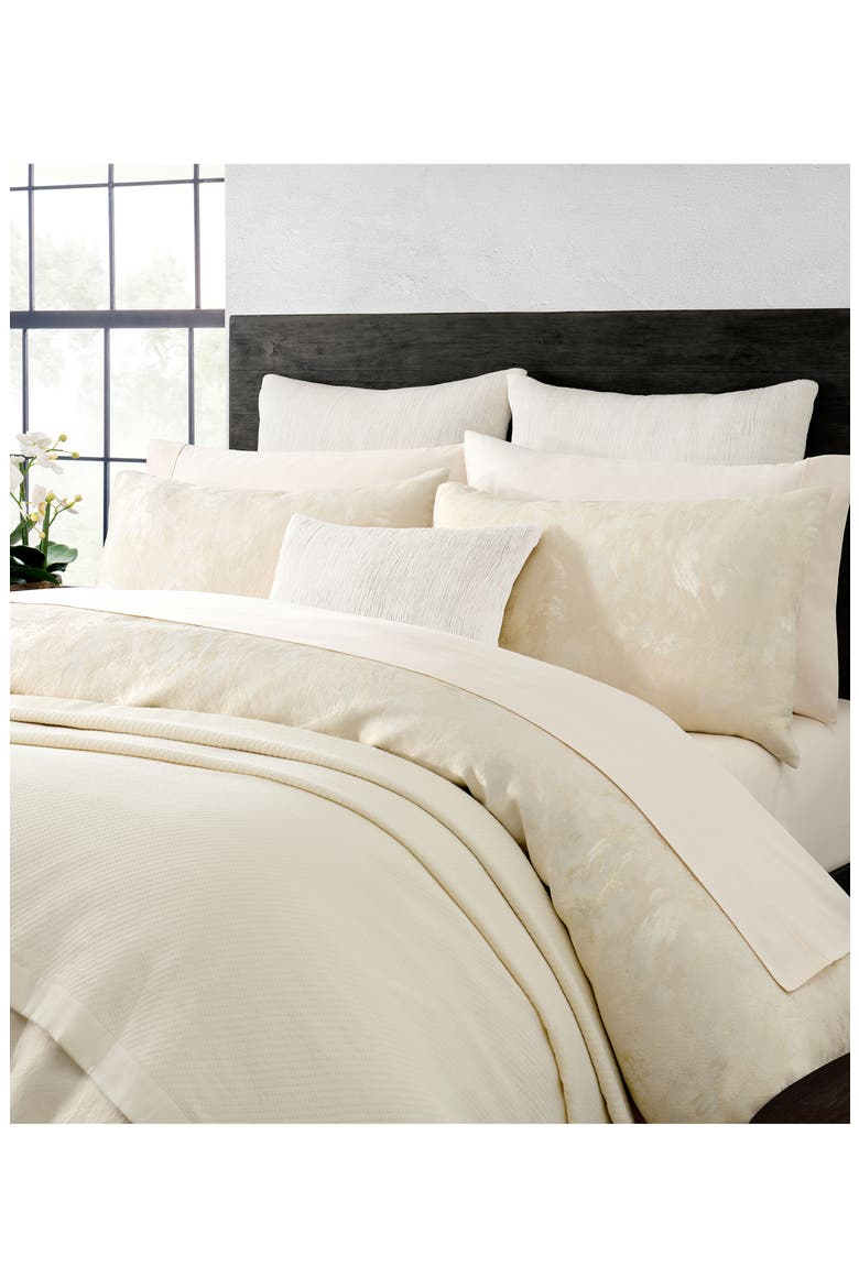 Illusion Jacquard Sham, Alternate, color, IVORY