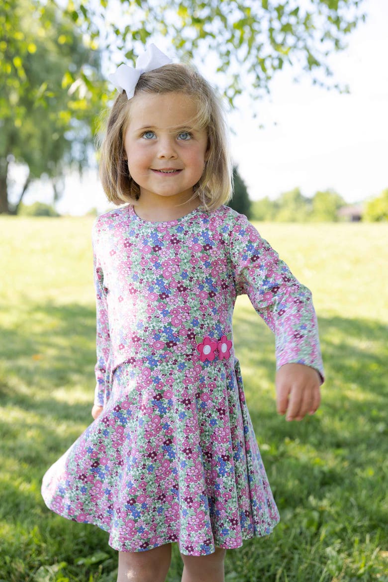 Floral Knit Dress with Flowers, Alternate, color, Ivory, Pink & Multi Floral