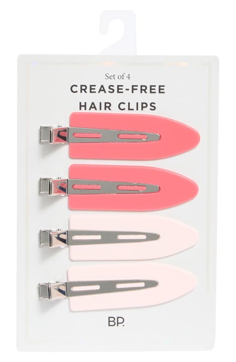 Set of 4 Assorted Jumbo Crease Free Hair Clips